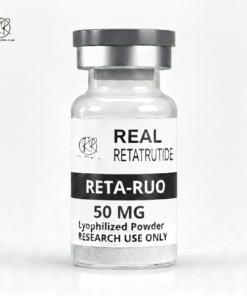 A bottle filled with 50mg of retatrutide for sale