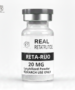 A bottle filled with 20mg of retatrutide for sale
