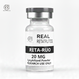 A bottle filled with 20mg of retatrutide for sale